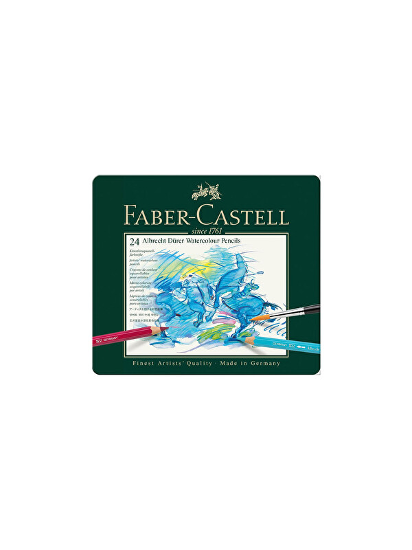 Faber-Castell Albercht Dürer Aquarell 24'lü Boya Kalemi,Suda Çözünür,Canlı Renkler, Yüksek Pigmentli