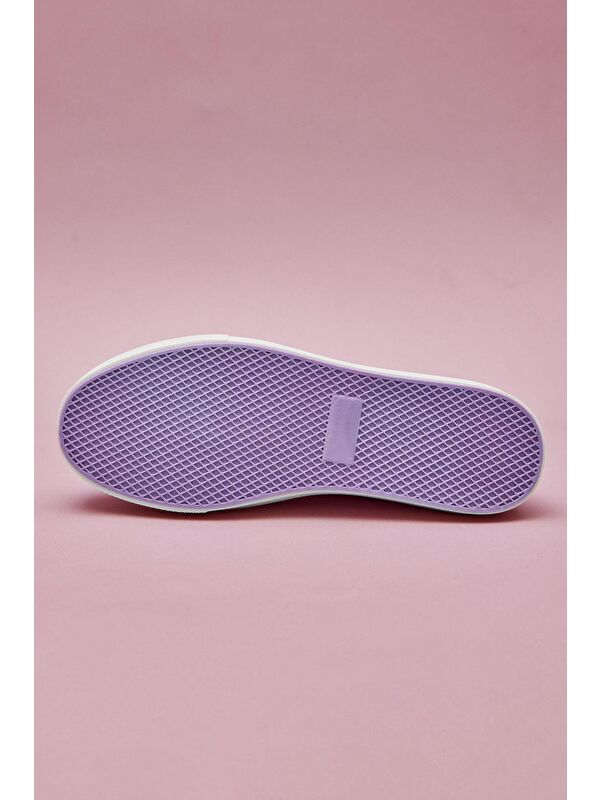 Bağcıklı Kadın Ayakkabı Lila - Görsel 5