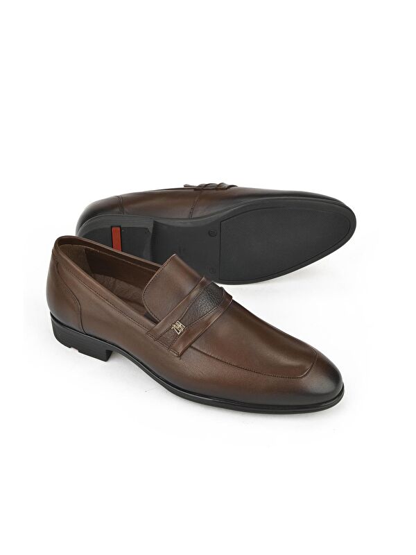 Erkek Hakiki Deri Küçük Numara Ayakkabı 141745Z41269 Kahve - Görsel 5