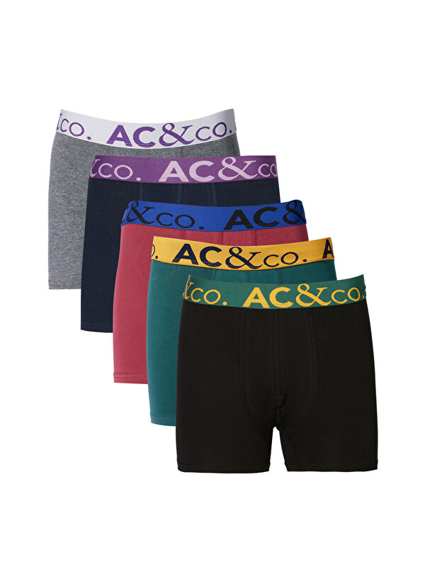 AC&Co / Altınyıldız Classics Erkek Karışık Premium Pamuklu 5'li Paket Esnek Boxer