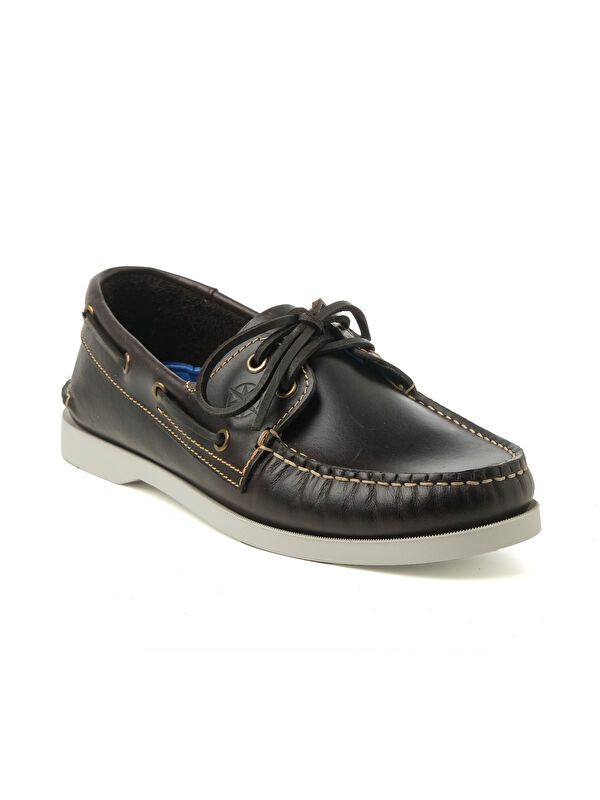John May Erkek Oxford ( Klasik) AG- 20060-A2 Pullup Kahve 969-TBN OFF WHITE