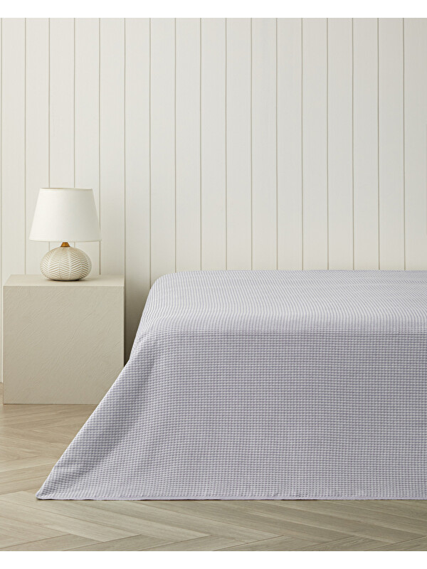 English Home Modern Grid Tek Kişilik Pike 150x220 cm Lila