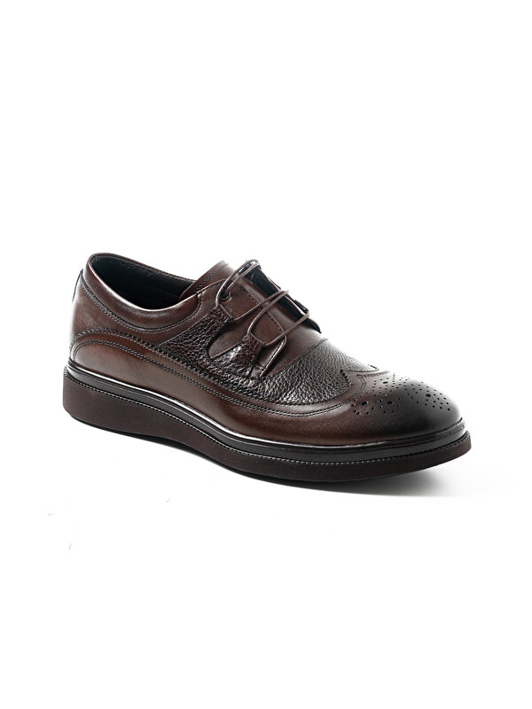 John May Erkek Oxford ( Klasik) KA-C4604 TEKSTIL CASUAL AYAKKABI KAHVE BRNIS+KAHVE FLOOTER