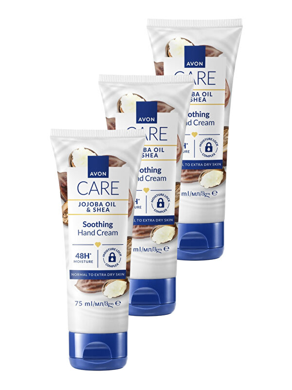 AVON Care Jojoba Yağı ve Shea İçeren El Kremi 75ml Üçlü Paket