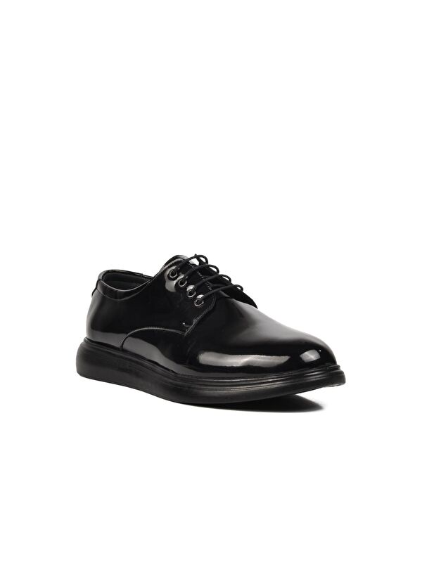 Siyah Rugan Erkek Klasik Ayakkabı P200 - Görsel 4