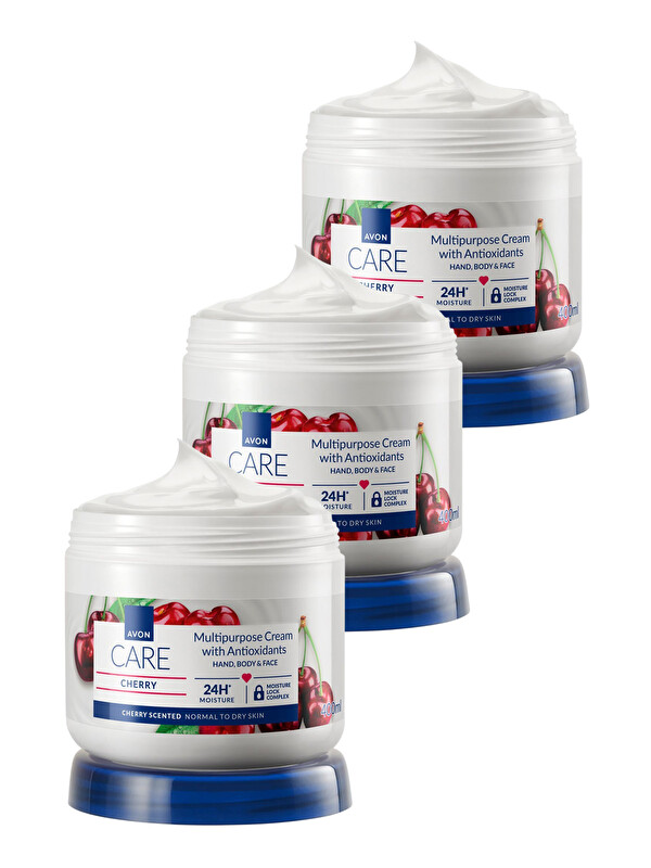 AVON Care Kiraz Kokulu Çok Amaçlı Krem 400 Ml. Üçlü Paket
