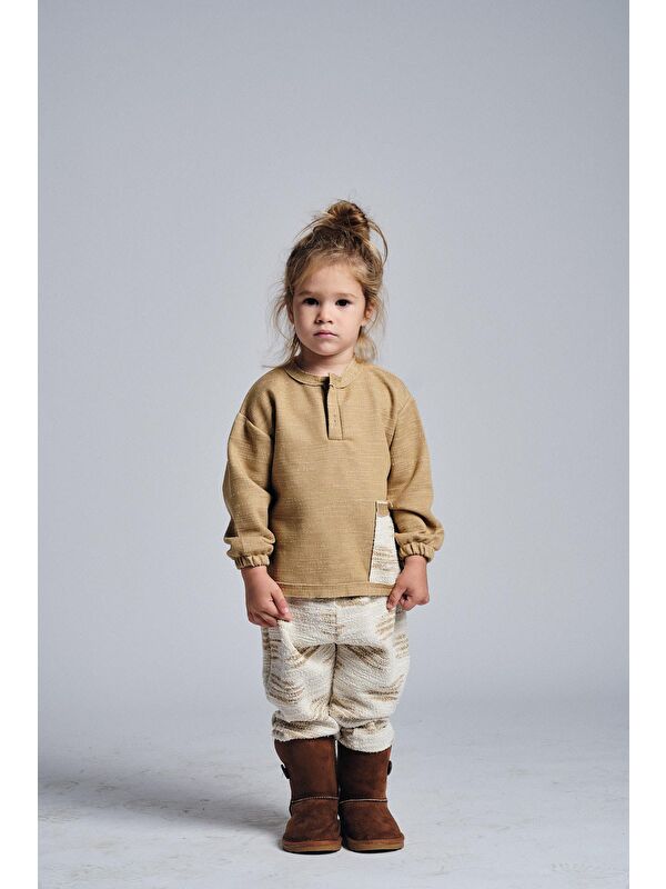 Miababy Unisex Etnik Desen Düğmeli 2'li Takım