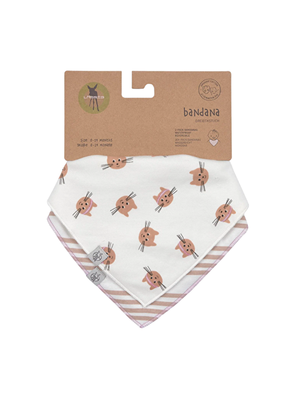 Lassig Tiny Team 2'li Bandana Önlük Kedi Temalı