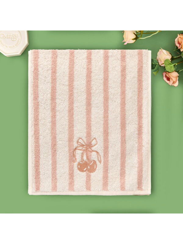 Evidea Soft Bemba El Havlusu - Ekru / Pembe - 30x50 cm