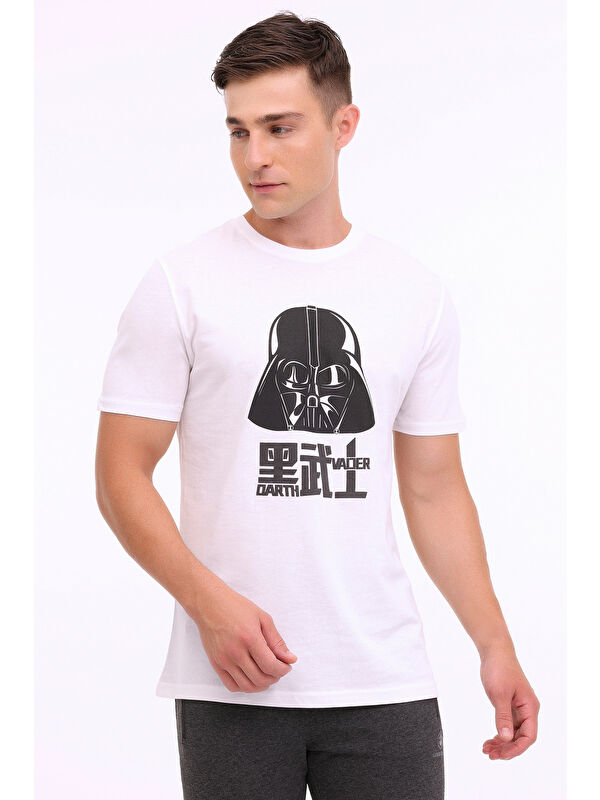 Lumberjack ML STARWARS 11LSN1013 4FX KIRIK BEYAZ Erkek Kısa Kol Tişört