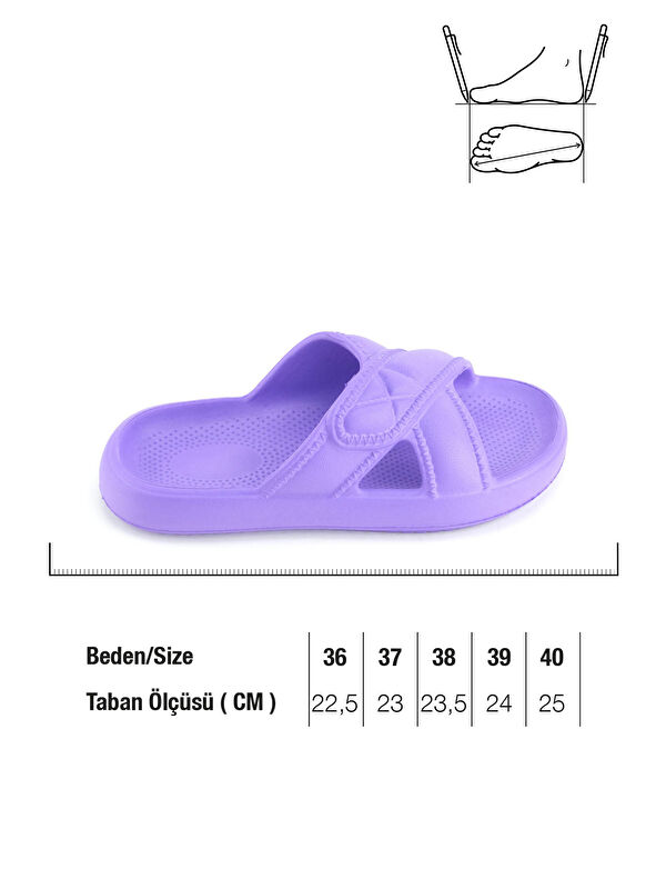 Kadın Yazlık Eva Islak Zemine Uygun Ev Bahçe Banyo Terlik - Görsel 3