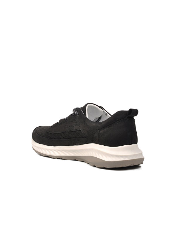 Siyah Nubuk Hakiki Deri Erkek Günlük Ayakkabı 241101 M - Görsel 5