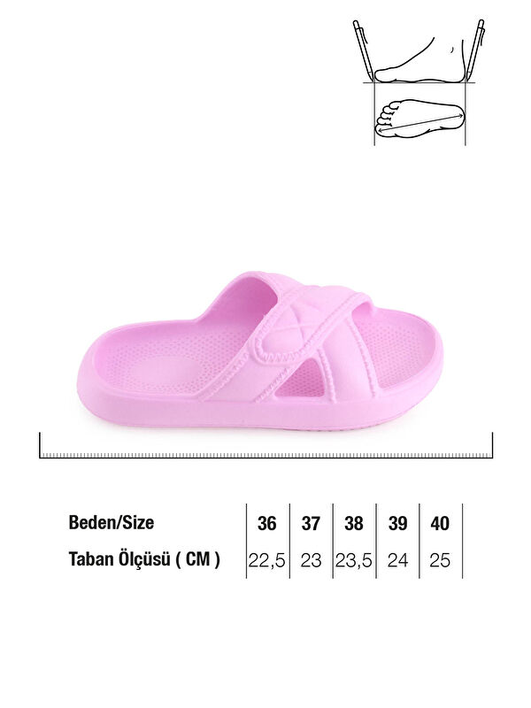 Kadın Yazlık Eva Islak Zemine Uygun Ev Bahçe Banyo Terlik - Görsel 3