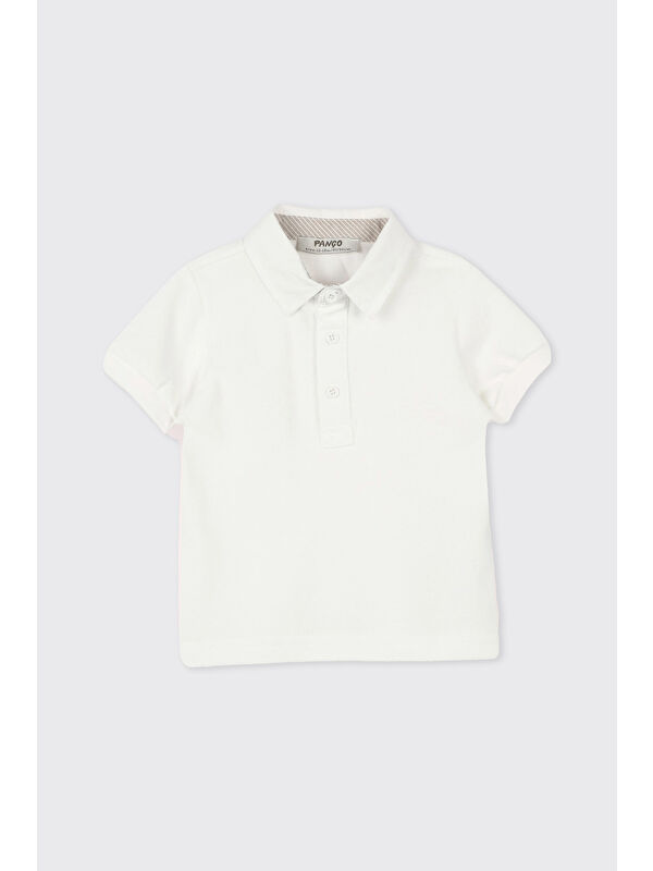 Panço Erkek Bebek Ekru Polo Yaka Tişört