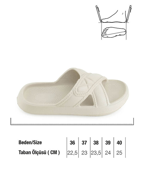 Kadın Yazlık Eva Islak Zemine Uygun Ev Bahçe Banyo Terlik - Görsel 3