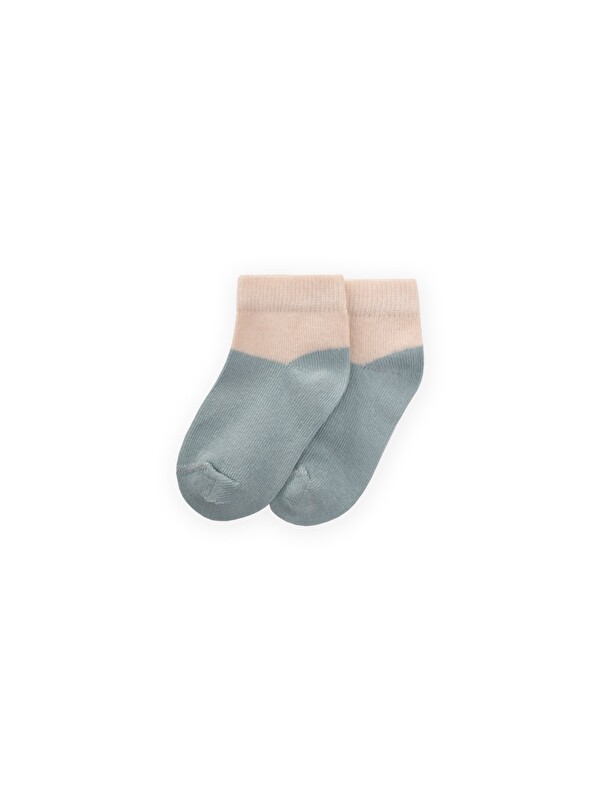 CİGİT İki Renkli Bebe Soket 0-4 Yaş Mint Yeşili