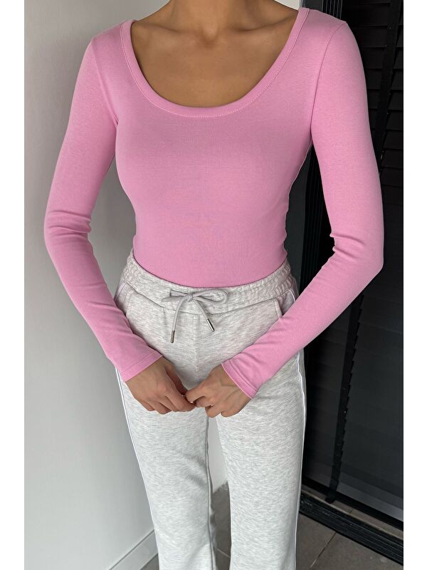 Gülseli Kadın Uzun Kol Basic Elastanlı Slim Fit Body Bluz
