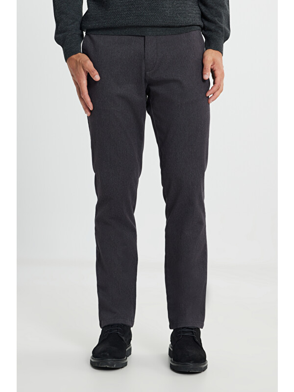 Altınyıldız Classics Erkek Kahverengi Pamuklu Comfort Fit Rahat Kesim Yan Cep Esnek Pantolon