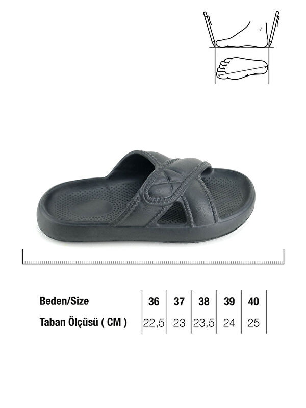 Kadın Yazlık Eva Islak Zemine Uygun Ev Bahçe Banyo Terlik - Görsel 3