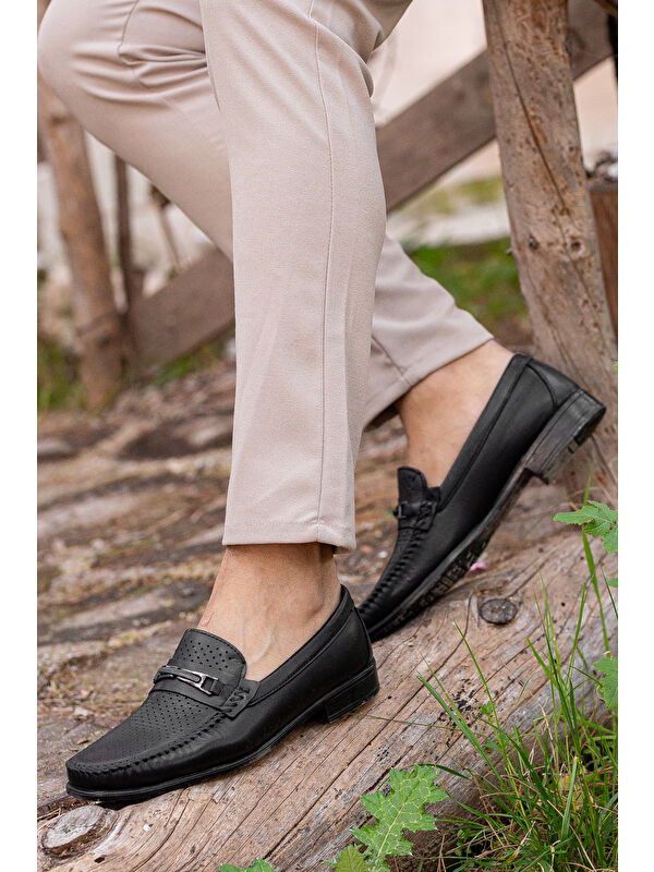 D0495 Günlük Ortopedik Hakiki Deri Erkek Klasik Ayakkabı - Görsel 3