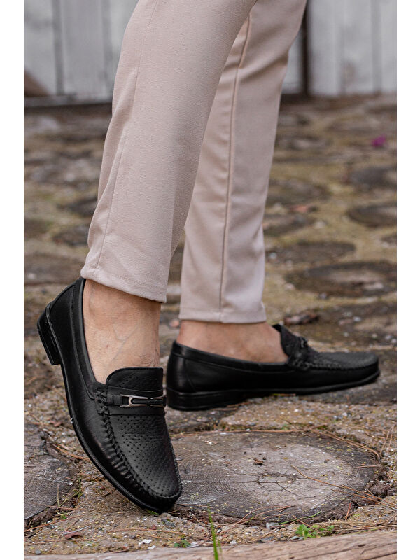 D0495 Günlük Ortopedik Hakiki Deri Erkek Klasik Ayakkabı - Görsel 4