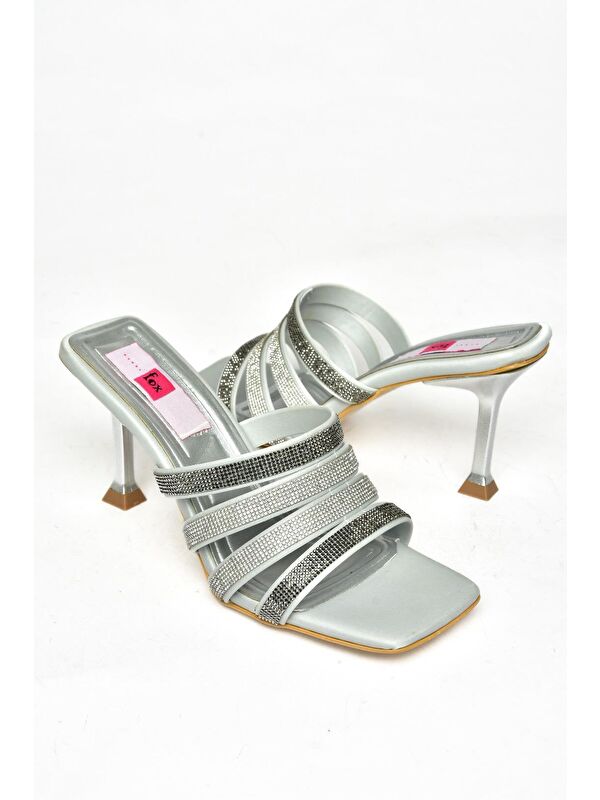 S8201300 Gümüş Kadın Terlik - Görsel 4