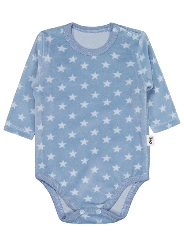 Civil Baby Yıldız 1-18 Ay Çıtçıtlı Badi - Mavi 12-18 Ay