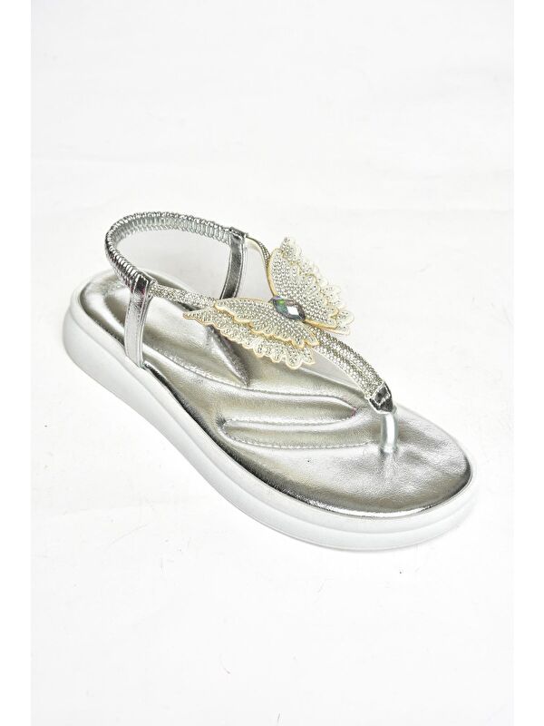 S4040860 Gümüş Kadın Sandalet - Görsel 2