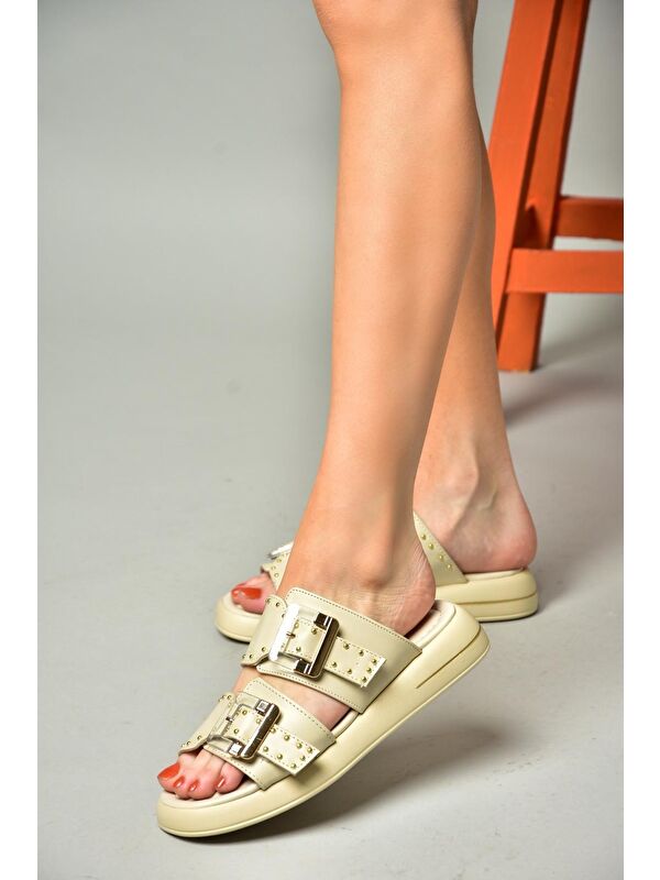 S5181065 Bej Kadın Terlik - Görsel 3