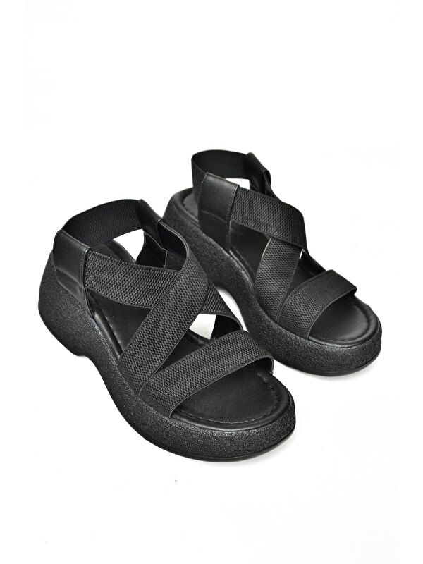 S9960480 Siyah Kadın Sandalet - Görsel 4