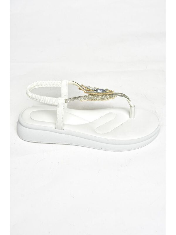 S4040860 Beyaz Kadın Sandalet - Görsel 3