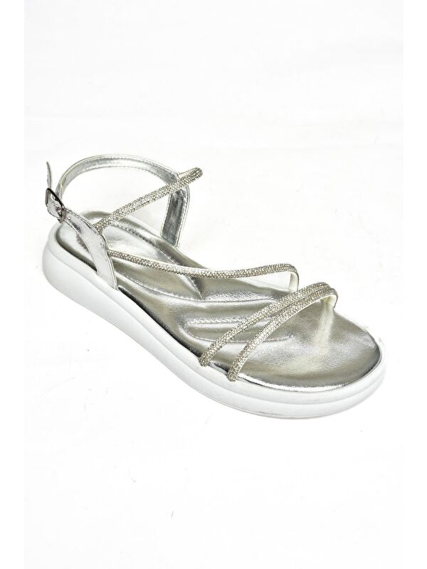 S4040851 Gümüş Kadın Sandalet - Görsel 3