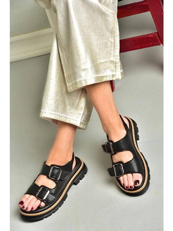 S9960791 Siyah Kadın Sandalet - Görsel 7