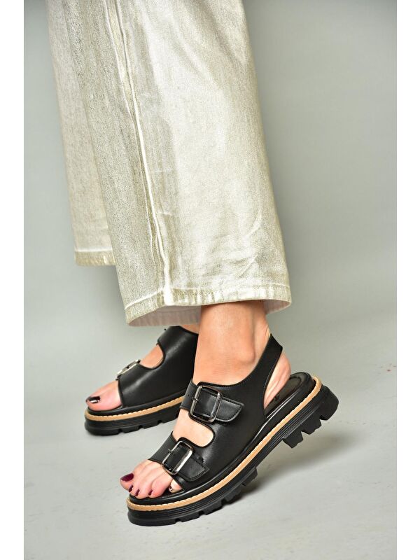 S9960791 Siyah Kadın Sandalet - Görsel 8