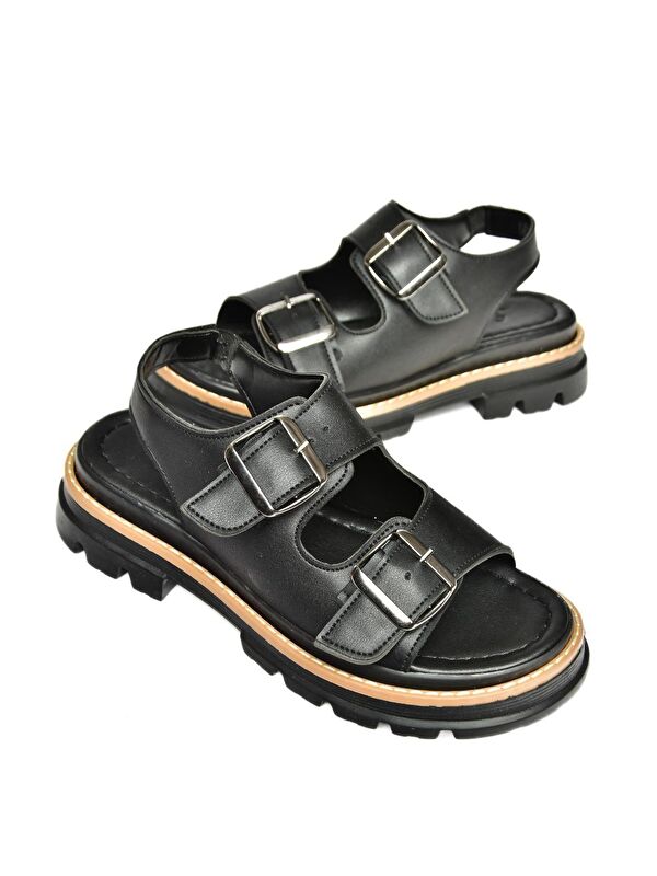 S9960791 Siyah Kadın Sandalet - Görsel 4