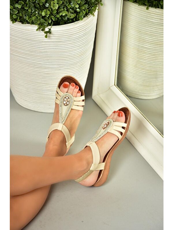 S2580137 Bej Kadın Sandalet - Görsel 6
