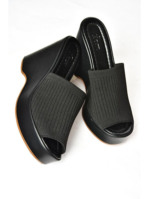 S2504601 Siyah Kadın Terlik - Görsel 5