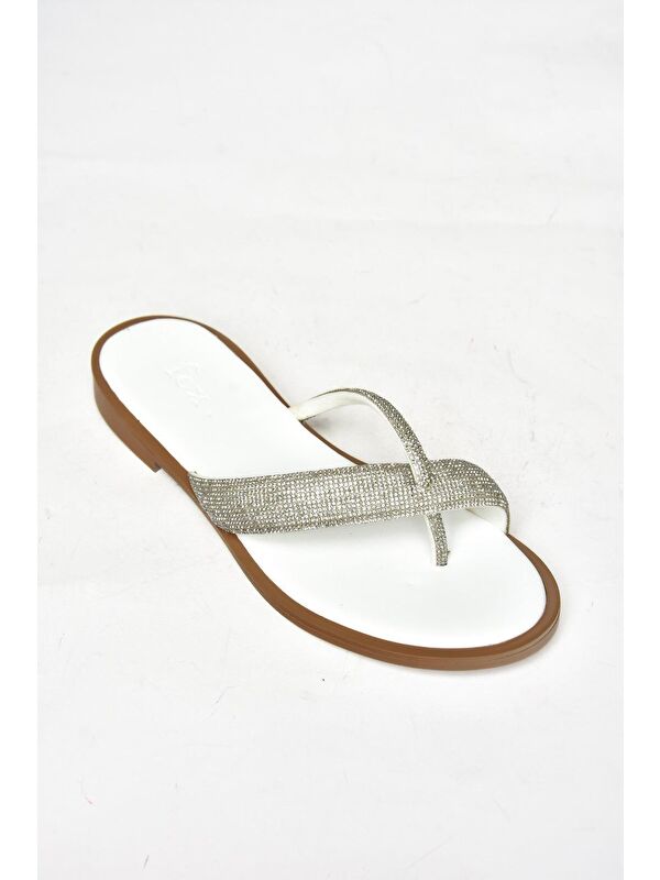 S2500501 Beyaz Kadın Terlik - Görsel 5