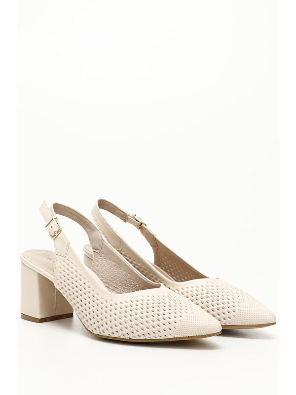 KREM Kadın Topuklu Ayakkabı 39120 - Görsel 4