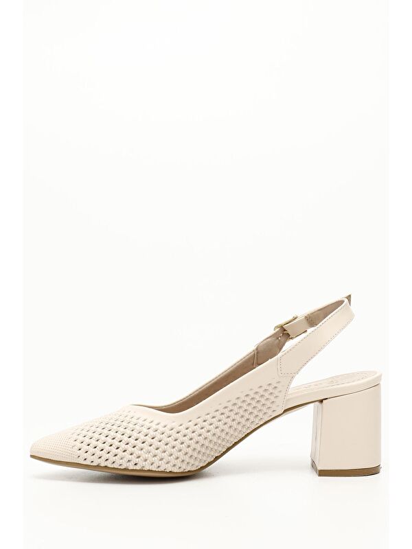 KREM Kadın Topuklu Ayakkabı 39120 - Görsel 5