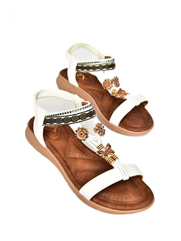 S2580152 Beyaz Kadın Sandalet - Görsel 4