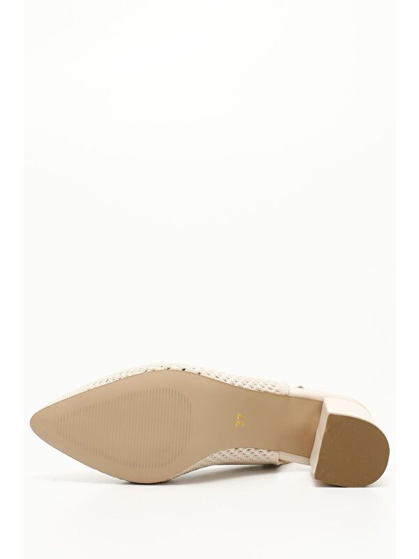 KREM Kadın Topuklu Ayakkabı 39120 - Görsel 6