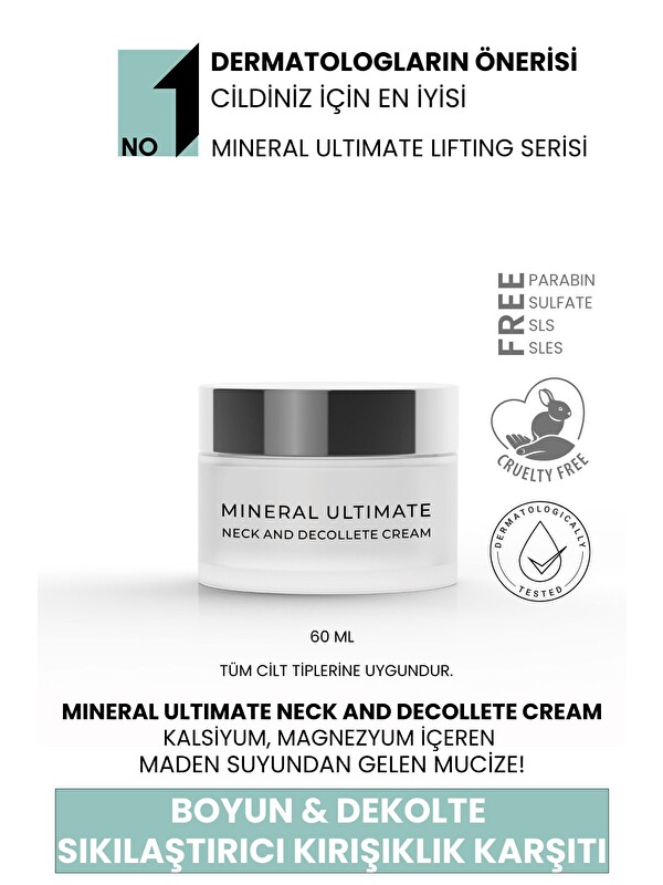Sheida Mineral Ultimate Kırışıklık Karşıtı & Sıkılaştırıcı Boyun ve Dekolte Kremi 60ml