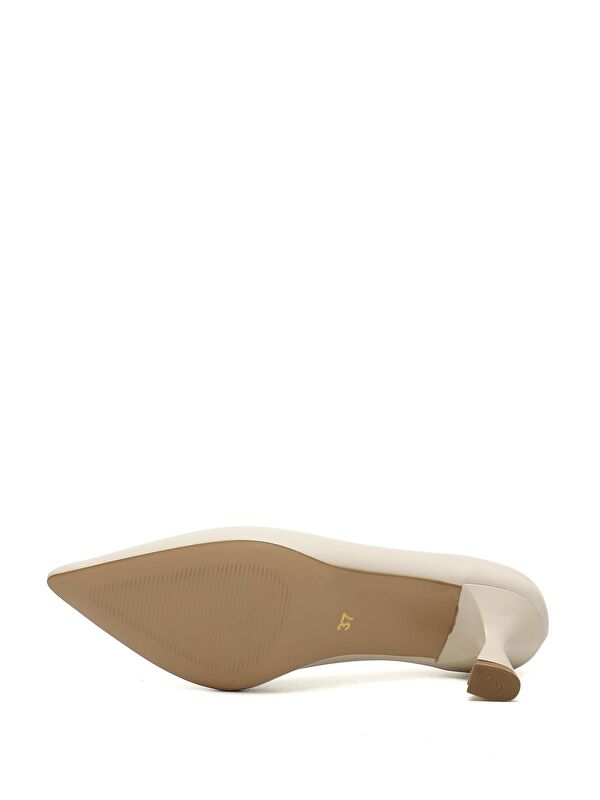 KREM Sivri Burun Kadeh Ökçe Kadın Ayakkabı 38900 - Görsel 5