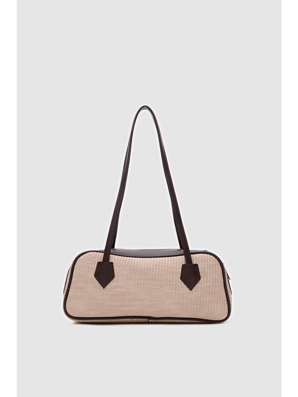 Shulebags Boheme Hasır Baget Çanta Bej