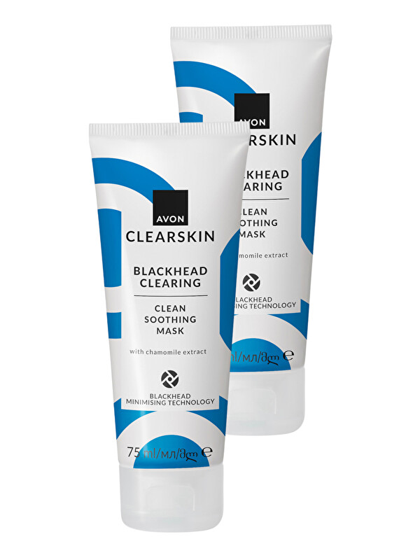 AVON Siyah Noktaların Görünümü İçin Ferahlatan Arındırıcı Yüz Maskesi 75 Ml. İkili Paket