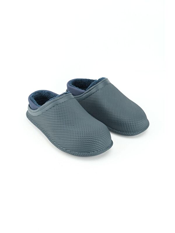 Erkek Kışlık Eva İçi Pelüşlü Sessiz Taban Ev Bahçe Terlik - Görsel 4