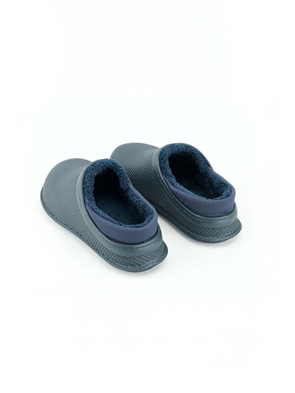 Erkek Kışlık Eva İçi Pelüşlü Sessiz Taban Ev Bahçe Terlik - Görsel 5