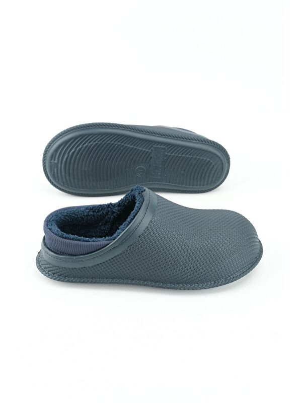 Erkek Kışlık Eva İçi Pelüşlü Sessiz Taban Ev Bahçe Terlik - Görsel 6