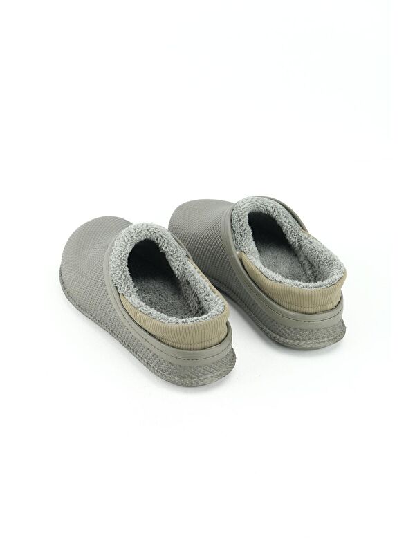 Erkek Kışlık Eva İçi Pelüşlü Sessiz Taban Ev Bahçe Terlik - Görsel 5